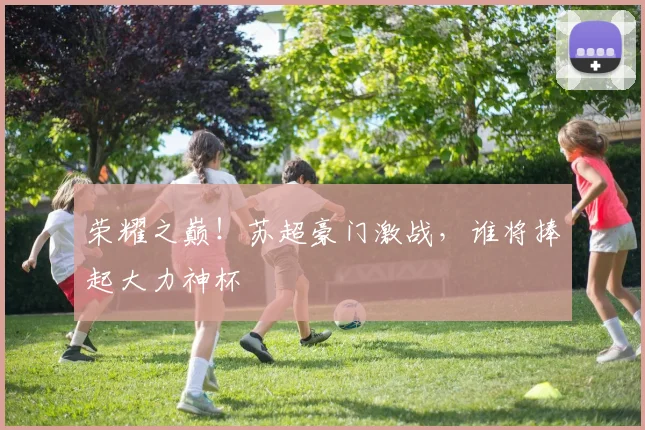 荣耀之巅!苏超豪门激战,谁将捧起大力神杯